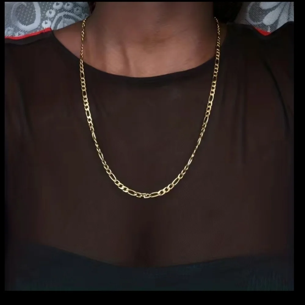 Gold Plated Figaro Chain Necklace